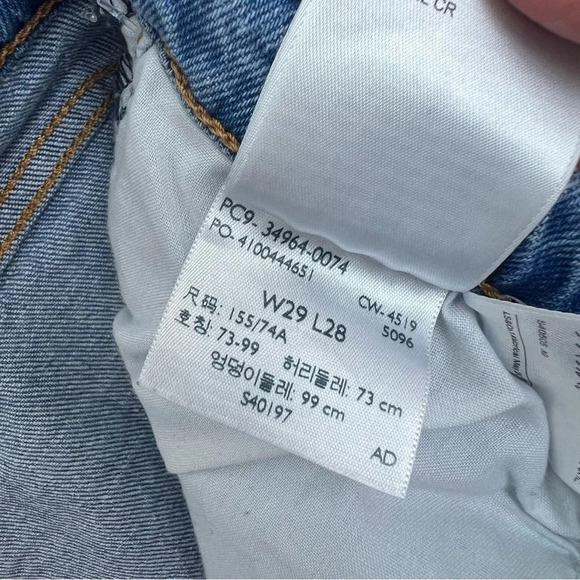 Levi’s Wedgie Straight leg high rise jeans button fly Size 29 - Picture 8 of 9